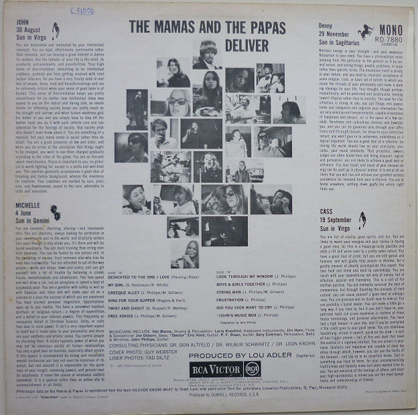 The Mamas & The Papas : The Mamas & The Papas Deliver (LP, Album, Mono)