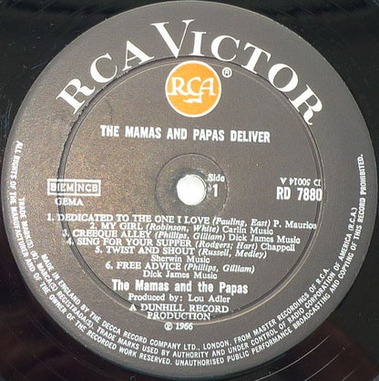 The Mamas & The Papas : The Mamas & The Papas Deliver (LP, Album, Mono)