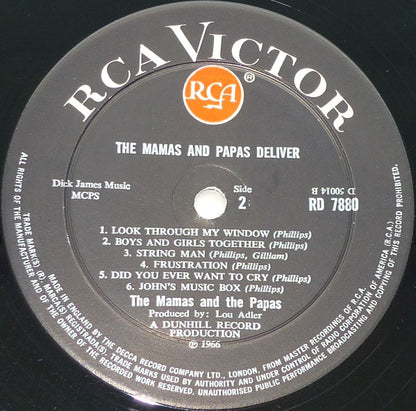 The Mamas & The Papas : The Mamas & The Papas Deliver (LP, Album, Mono)