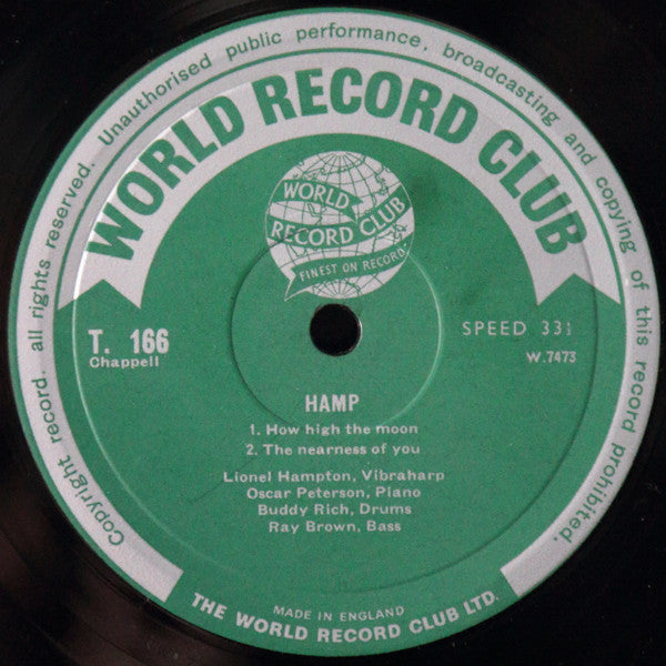 Lionel Hampton : Hamp! (LP, Comp, Mono, Club)