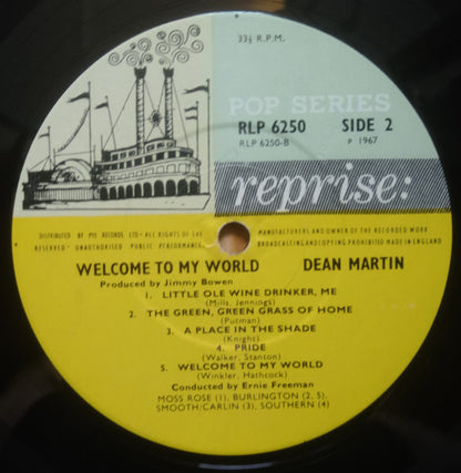 Dean Martin : Welcome To My World (LP, Album, Mono)