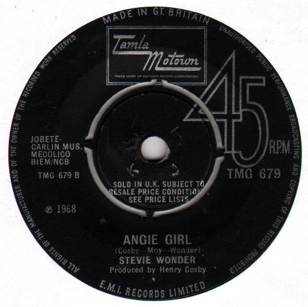 Stevie Wonder : For Once In My Life (7", Single, 4-P)