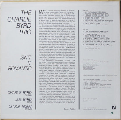 The Charlie Byrd Trio* : Isn't It Romantic (LP)