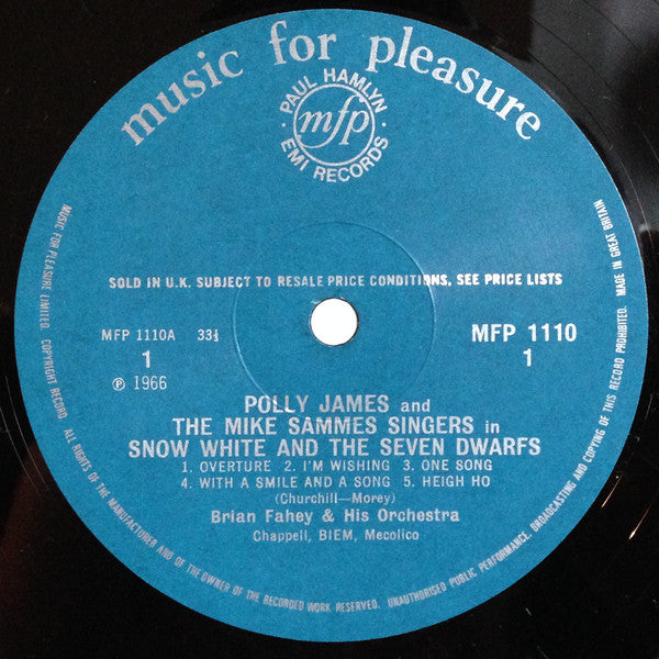 Polly James, Tony Peters And The Mike Sammes Singers* With Brian Fahey And His Orchestra : Snow White and the Seven Dwarfs (LP)