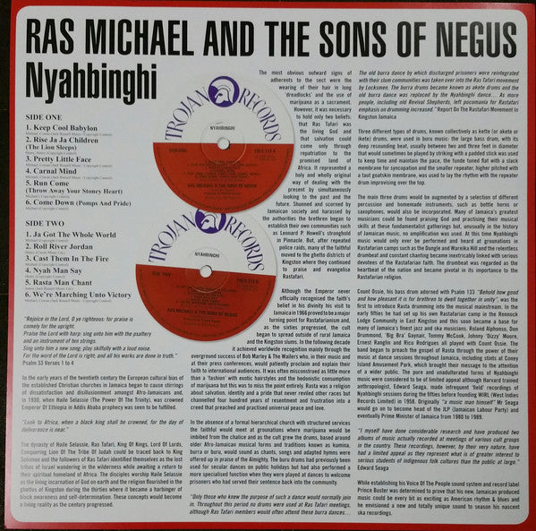 Ras Michael & The Sons Of Negus : Nyahbinghi (LP, Album, RE)
