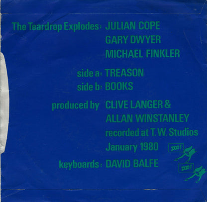 The Teardrop Explodes : Treason (7", Single, Imm)