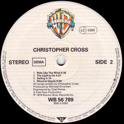 Christopher Cross : Christopher Cross (LP, Album, RE)