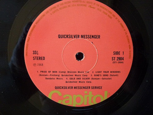 Quicksilver Messenger Service : Quicksilver Messenger Service (LP, Album, RE, Ora)