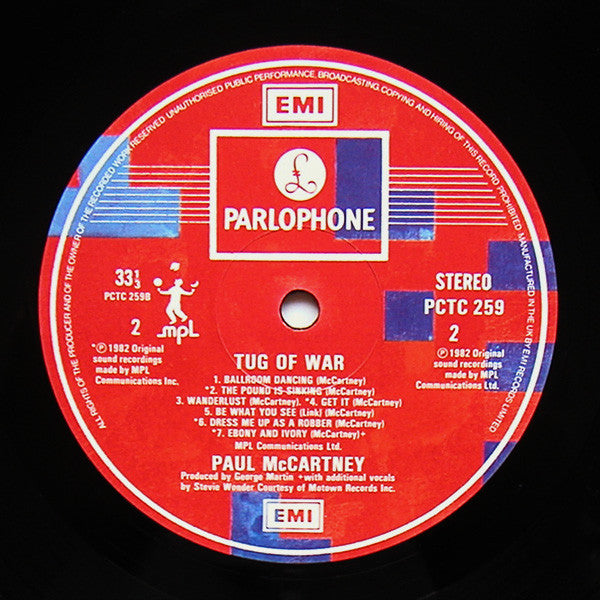 Paul McCartney : Tug Of War (LP, Album)