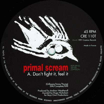 Primal Scream Featuring Denise Johnson : Don't Fight It, Feel It (12", Single)