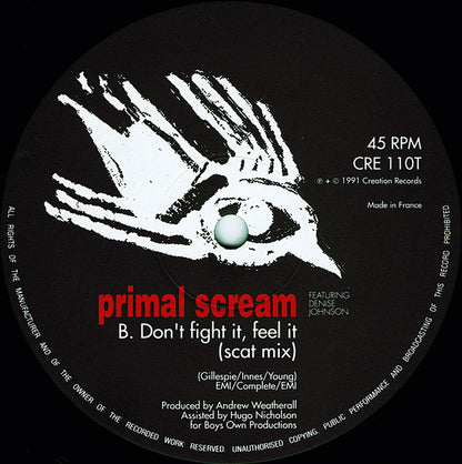 Primal Scream Featuring Denise Johnson : Don't Fight It, Feel It (12", Single)