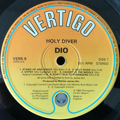 Dio (2) : Holy Diver (LP, Album, Wit)