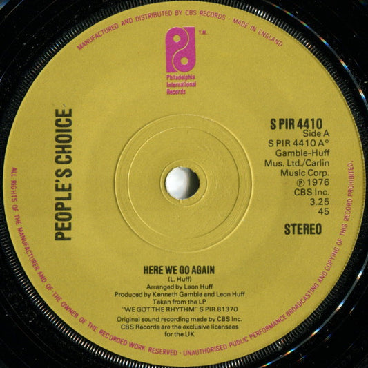 People's Choice : Here We Go Again (7", Single)