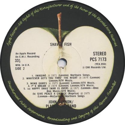 Lennon* / Plastic Ono Band* : Shaved Fish (LP, Comp, RE)