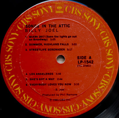 Billy Joel : Songs In The Attic (LP, Album)