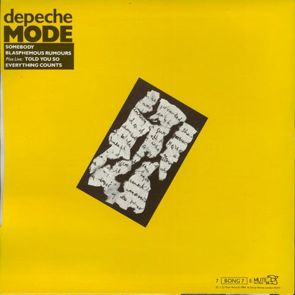 Depeche Mode : Blasphemous Rumours / Somebody (7", EP, Single)