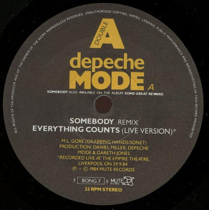 Depeche Mode : Blasphemous Rumours / Somebody (7", EP, Single)