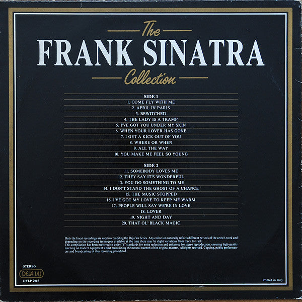 Frank Sinatra : The Frank Sinatra Collection (LP, Comp)