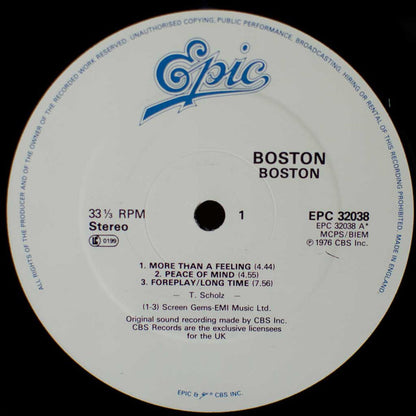 Boston : Boston (LP, Album, RE)
