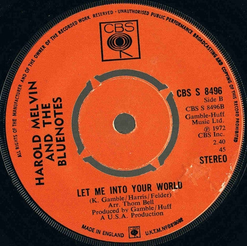 Harold Melvin And The Bluenotes* : If You Don't Know Me By Now (7", Single, Pus)