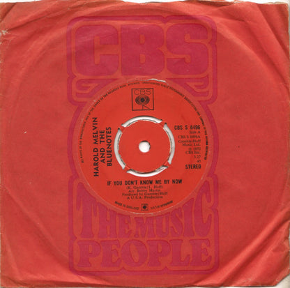 Harold Melvin And The Bluenotes* : If You Don't Know Me By Now (7", Single, Pus)
