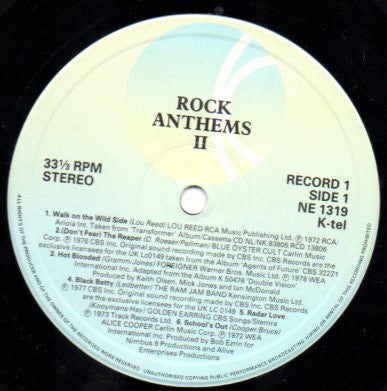 Various : Rock Anthems II (2xLP, Comp, Gat)