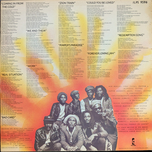 Bob Marley & The Wailers : Uprising (LP, Album, Tex)