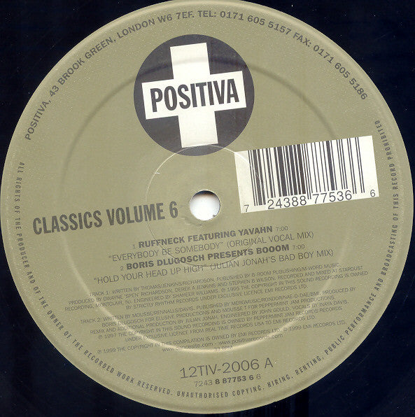 Various : Positiva Classics Volume 6 (12")