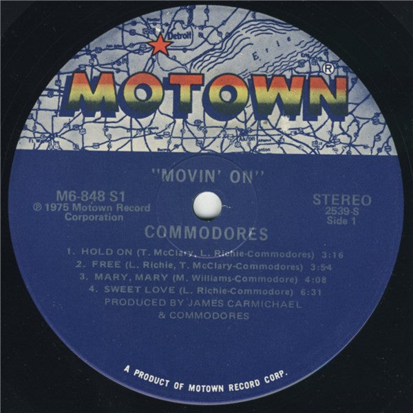 Commodores : Movin' On (LP, Album, Hol)
