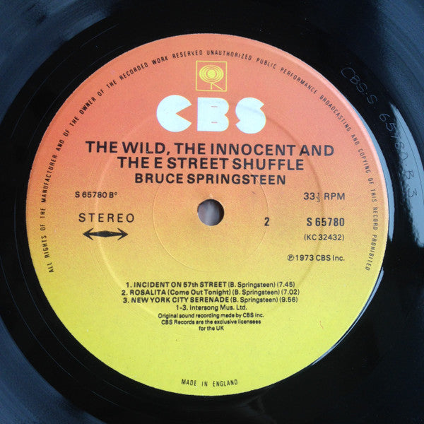 Bruce Springsteen : The Wild, The Innocent &  The E Street Shuffle (LP, Album, RE)