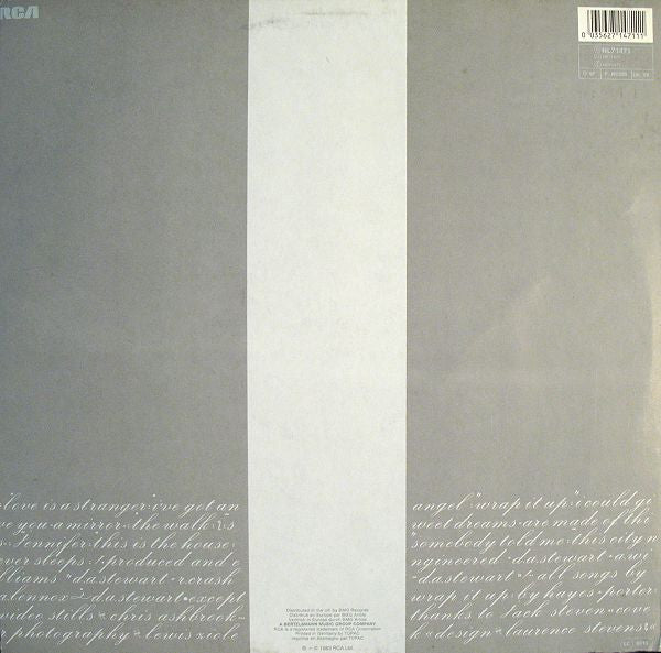 Eurythmics : Sweet Dreams (Are Made Of This) (LP, Album, RP)
