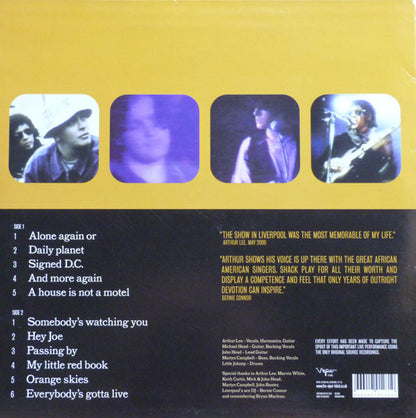 Shack (3) Accompany Arthur Lee : A Live Performance At The Academy, Liverpool May 1992  (LP, Album)