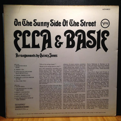 Ella Fitzgerald & Count Basie : On The Sunny Side Of The Street (LP, Club, RE)