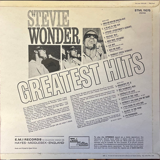 Stevie Wonder : Greatest Hits (LP, Comp, RE)