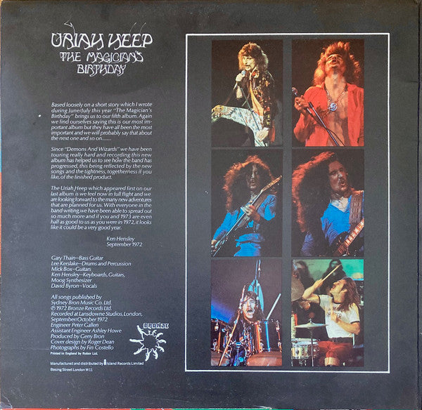 Uriah Heep : The Magician's Birthday (LP, Album, Gat)