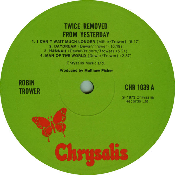 Robin Trower : Twice Removed From Yesterday (LP, Album)