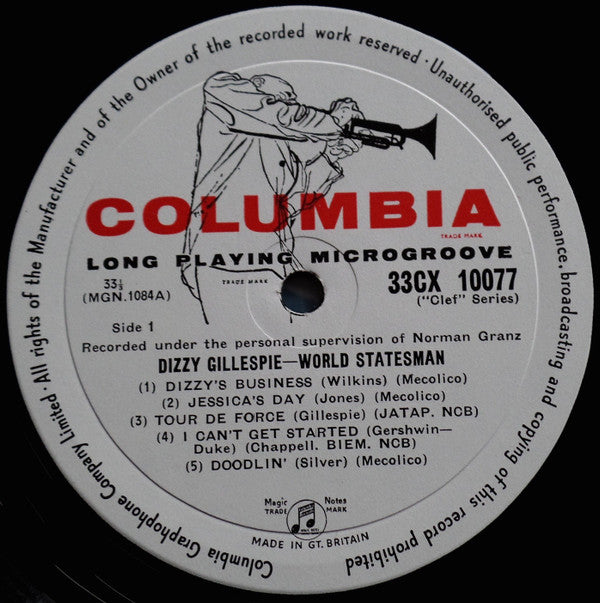 Dizzy Gillespie : World Statesman (LP, Album, Mono)