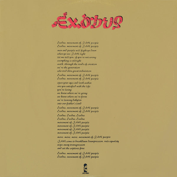 Bob Marley & The Wailers : Exodus (LP, Album, Emb)