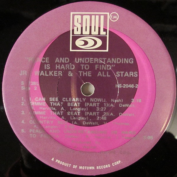 Jr. Walker & The All Stars* : Peace & Understanding Is Hard To Find (LP, Album, Sup)
