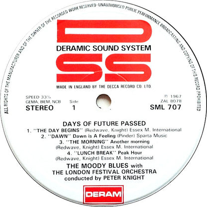 The Moody Blues With The London Festival Orchestra Conducted By Peter Knight (5) : Days Of Future Passed (LP, Album, RP)