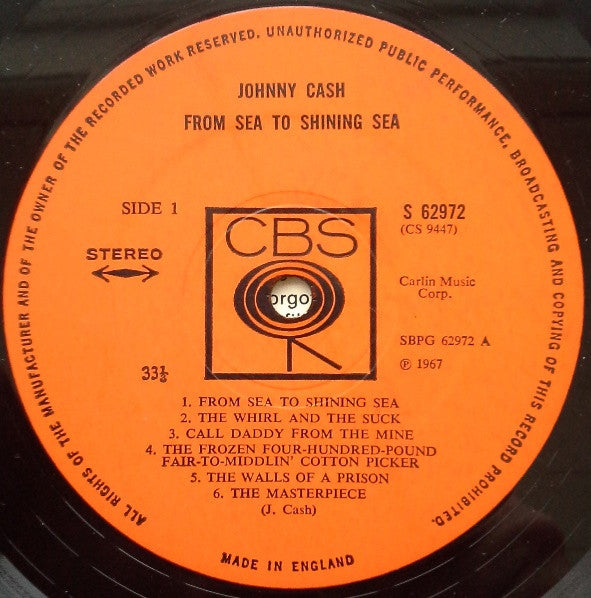 Johnny Cash : From Sea To Shining Sea (LP, Album)