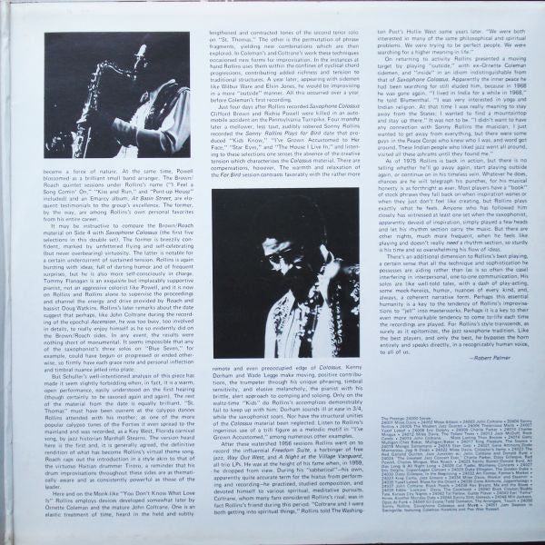 Sonny Rollins : Saxophone Colossus And More (2xLP, Comp, RE, RM)