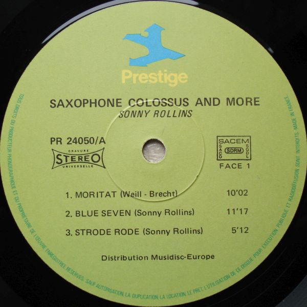 Sonny Rollins : Saxophone Colossus And More (2xLP, Comp, RE, RM)