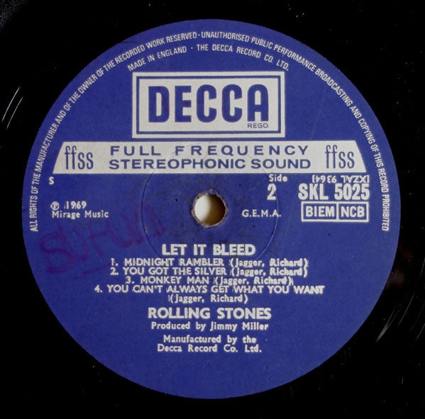 Rolling Stones* : Let It Bleed (LP, Album, Fir)