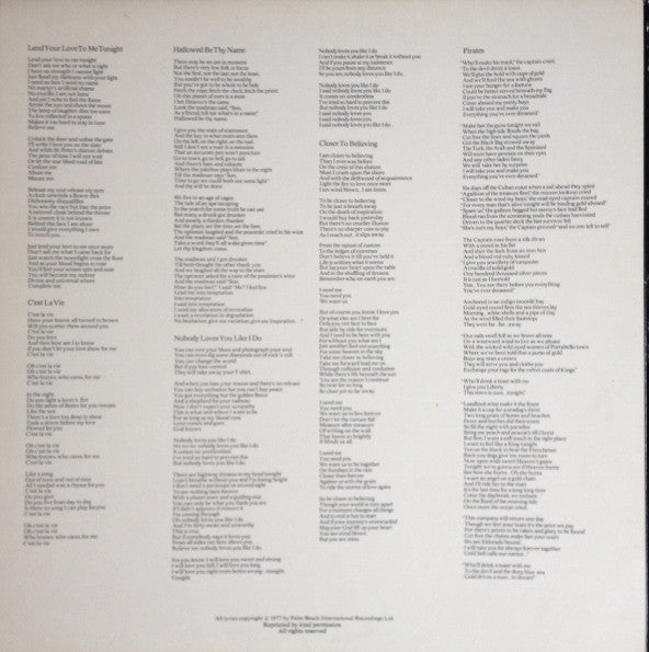 Emerson, Lake & Palmer : Works (Volume 1) (2xLP, Album, Tri)