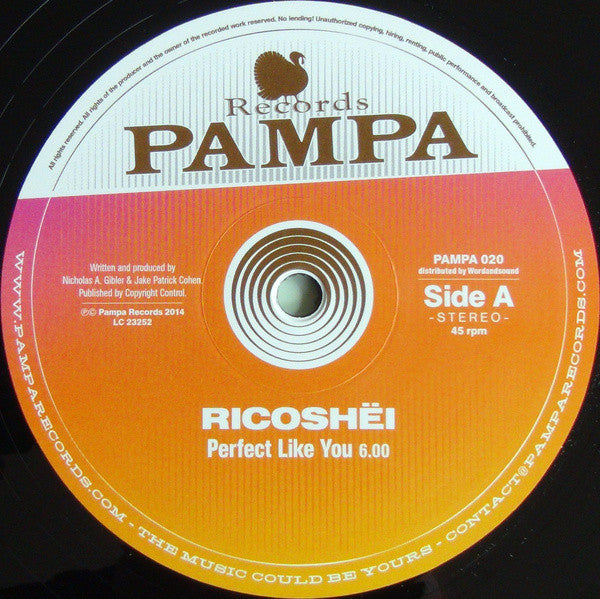 Ricoshëi, Dave DK : Perfect Like You / Woolloomooloo (12")