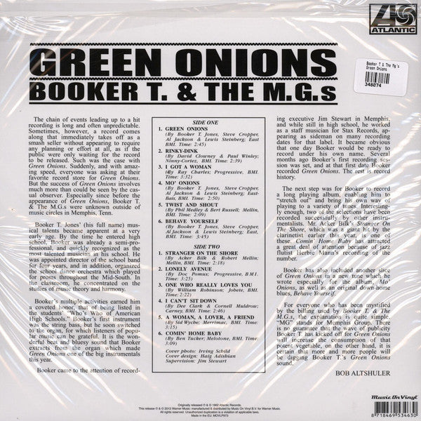 Booker T. & The M.G.s* : Green Onions (LP, Album, Mono, RE, 180)