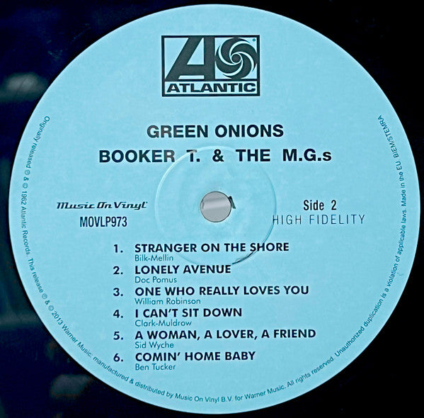 Booker T. & The M.G.s* : Green Onions (LP, Album, Mono, RE, 180)