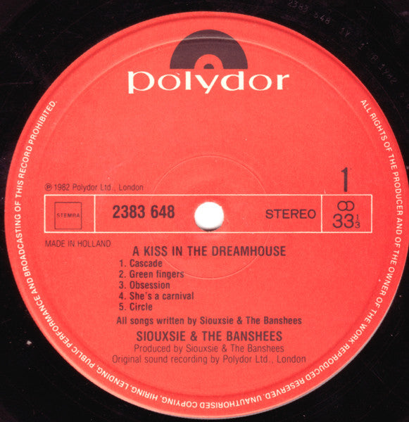 Siouxsie & The Banshees : A Kiss In The Dreamhouse (LP, Album)