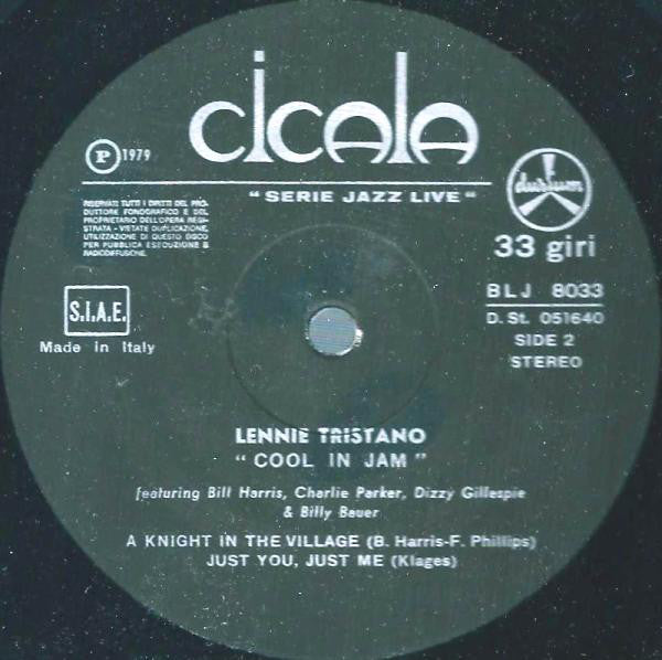 Lennie Tristano Featuring Bill Harris, Charlie Parker, Dizzy Gillespie & Billy Bauer : "Cool In Jam" (LP, Album)